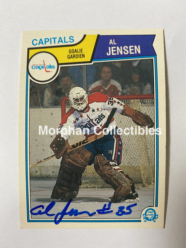 Al Jensen - Signed Card 1983-84 Opc Rookie