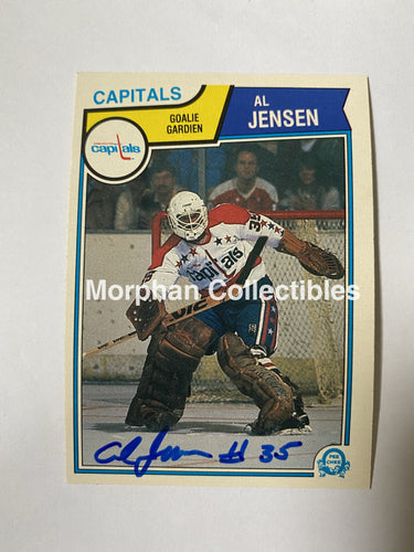 Al Jensen - Signed Card 1983-84 Opc Rookie