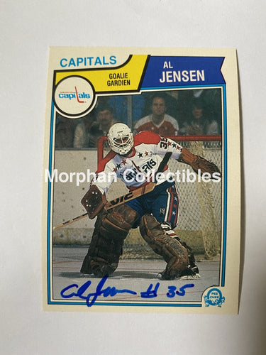 Al Jensen - Signed Card 1983-84 Opc Rookie