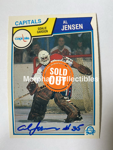 Al Jensen - Signed Card 1983-84 Opc Rookie