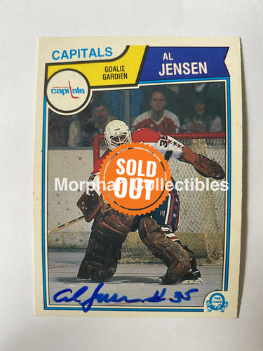 Al Jensen - Signed Card 1983-84 Opc Rookie