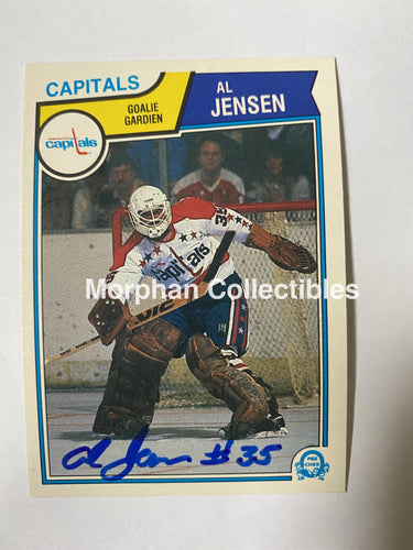 Al Jensen - Signed Card 1983-84 Opc Rookie