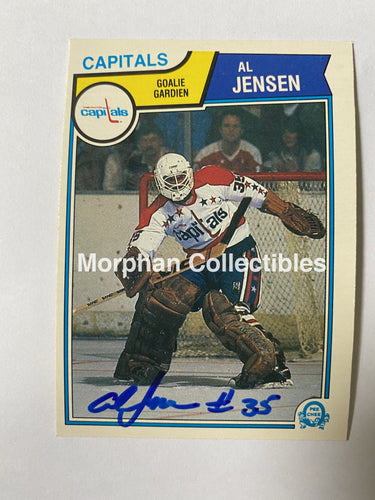 Al Jensen - Signed Card 1983-84 Opc Rookie
