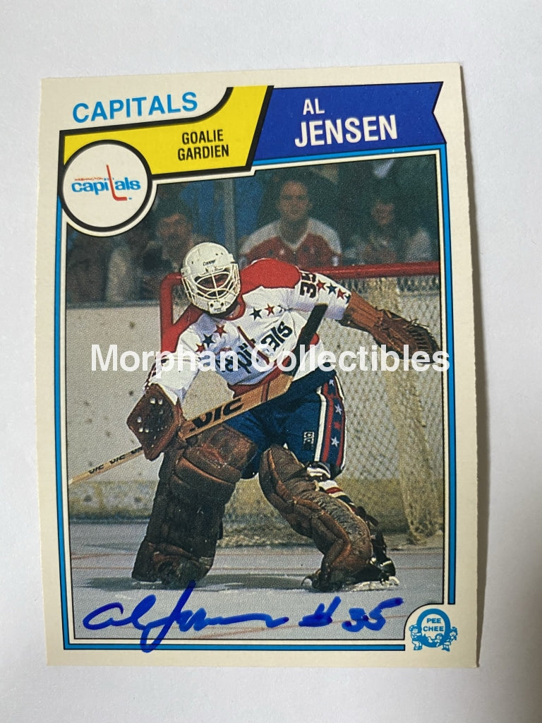 Al Jensen - Signed Card 1983-84 Opc Rookie