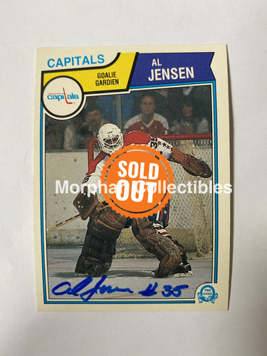 Al Jensen - Signed Card 1983-84 Opc Rookie
