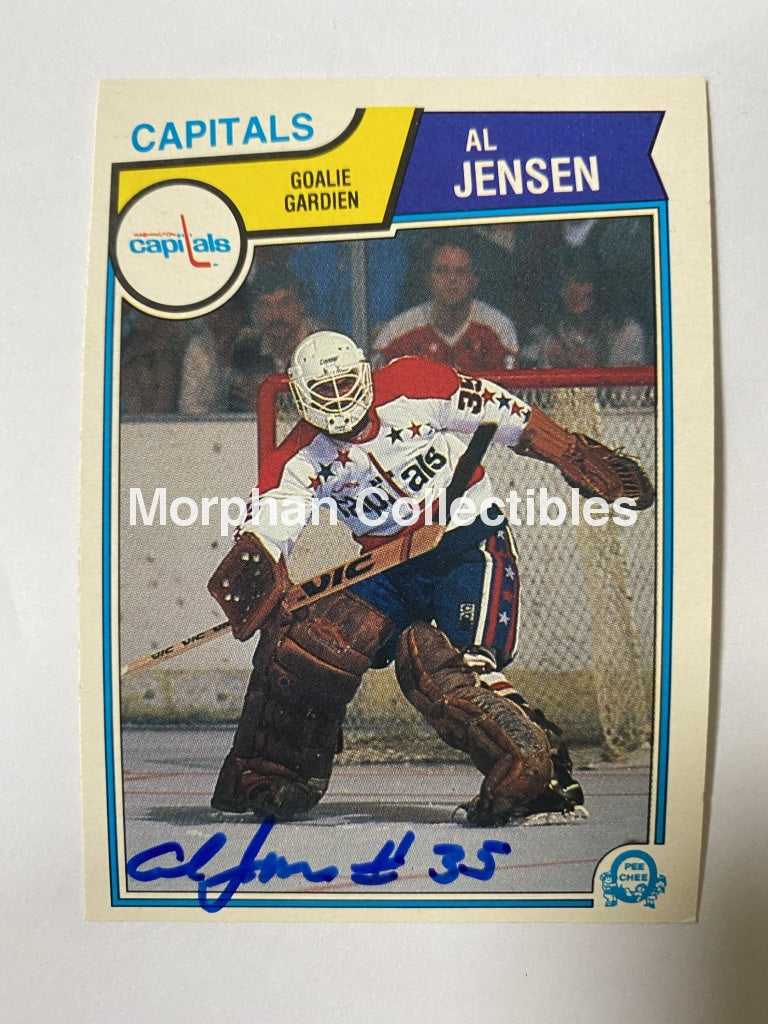 Al Jensen - Signed Card 1983-84 Opc Rookie