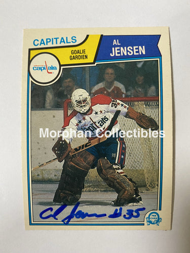 Al Jensen - Signed Card 1983-84 Opc Rookie