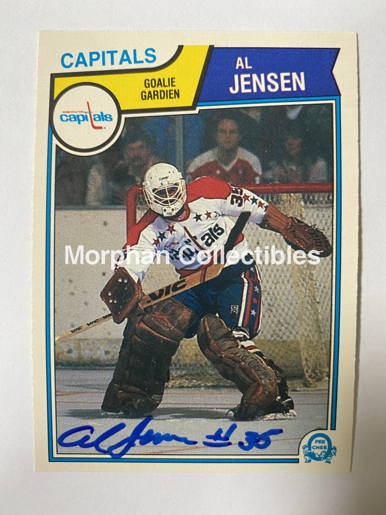 Al Jensen - Signed Card 1983-84 Opc Rookie