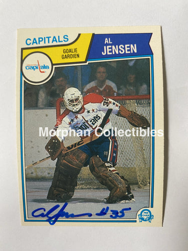 Al Jensen - Signed Card 1983-84 Opc Rookie