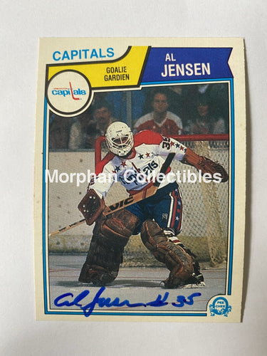 Al Jensen - Signed Card 1983-84 Opc Rookie