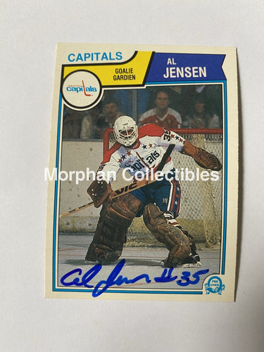 Al Jensen - Signed Card 1983-84 Opc Rookie