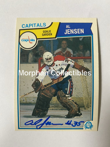 Al Jensen - Signed Card 1983-84 Opc Rookie