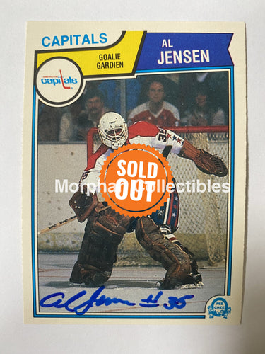 Al Jensen - Signed Card 1983-84 Opc Rookie