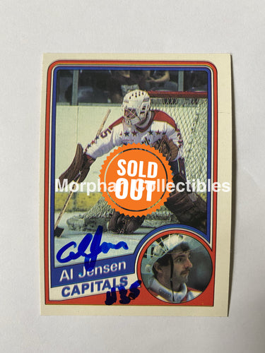 Al Jensen - Signed Card 1984-85 Opc