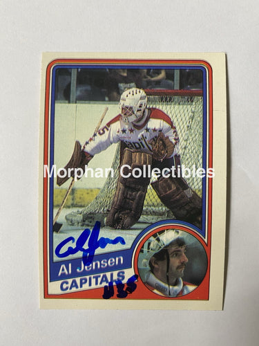 Al Jensen - Signed Card 1984-85 Opc