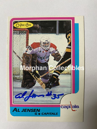 Al Jensen Signed 1986-87 Opc Card