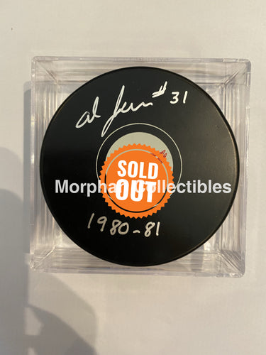 Al Jensen - Autographed Puck Detroit Red Wings