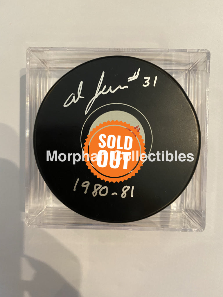 Al Jensen - Autographed Puck Detroit Red Wings