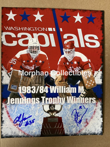 Al Jensen/pat Riggin - Collage Autographed 8X10 Photo Washington Capitals