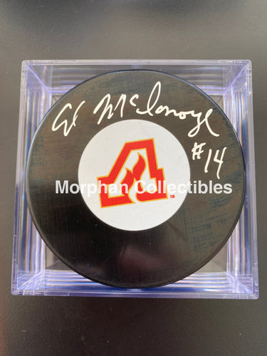 Al Mcdonough- Autographed Atlanta Flamea Puck