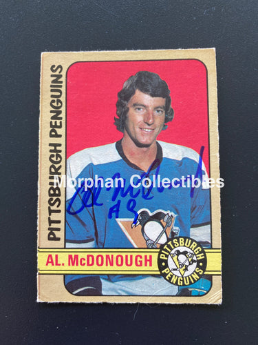 Al Mcdonough - Autographed Card 1972-73 Opc