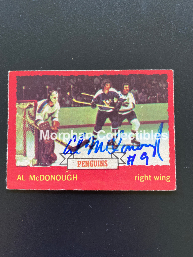 Al Mcdonough - Autographed Card 1973-74 Opc