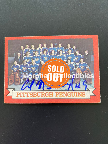 Al Mcdonough - Autographed Card 1973-74 Opc Pittsburg Team