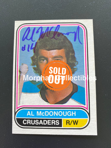 Al Mcdonough - Autographed Card 1975-76 Opc Wha