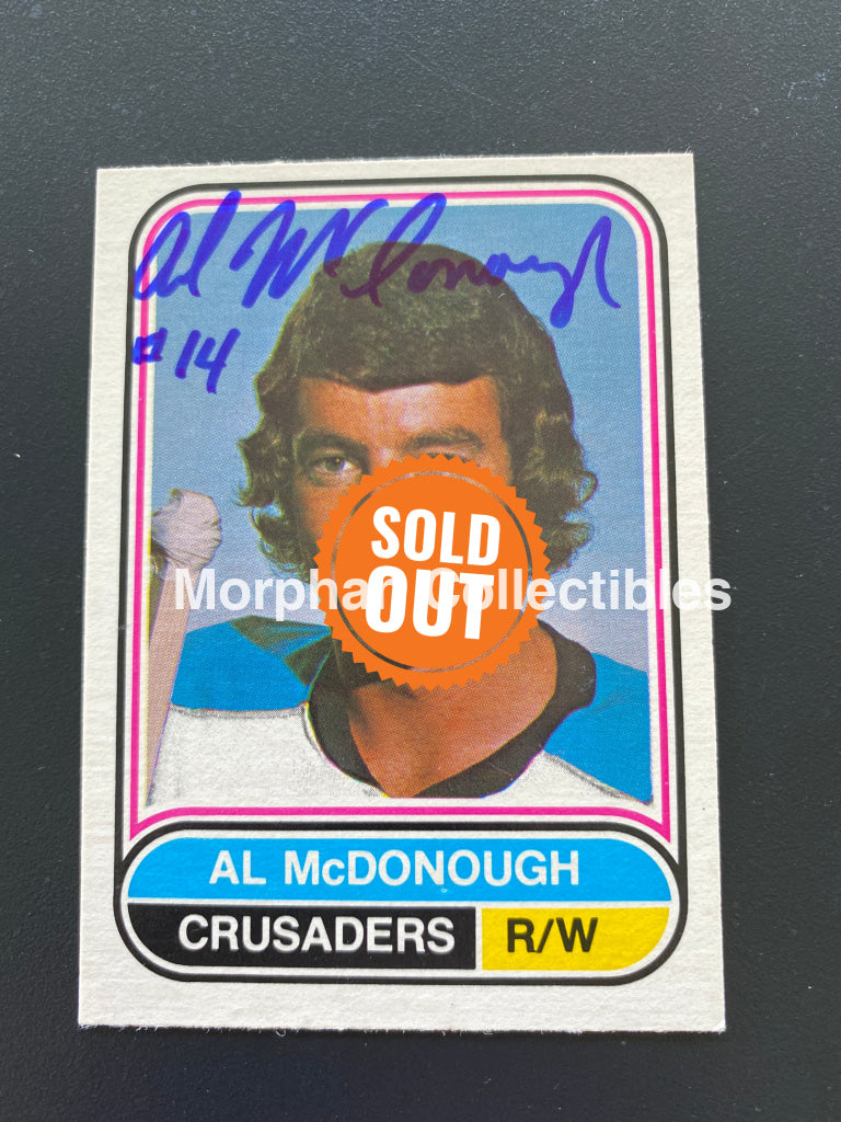 Al Mcdonough - Autographed Card 1975-76 Opc Wha