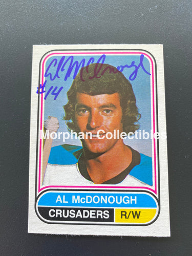 Al Mcdonough - Autographed Card 1975-76 Opc Wha