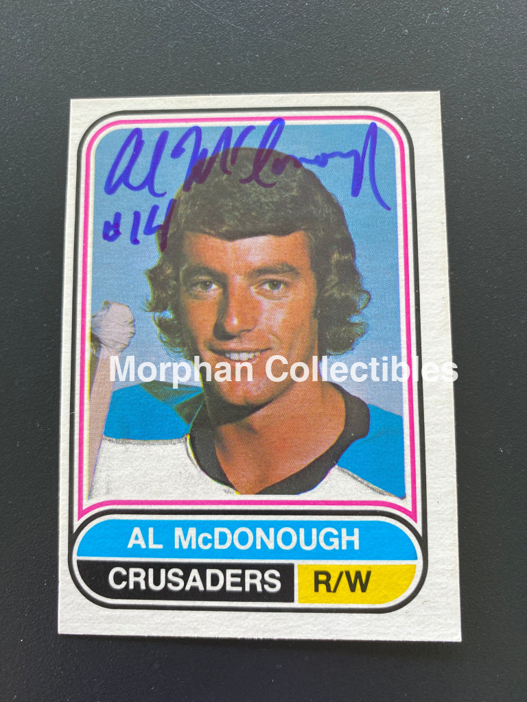 Al Mcdonough - Autographed Card 1975-76 Opc Wha