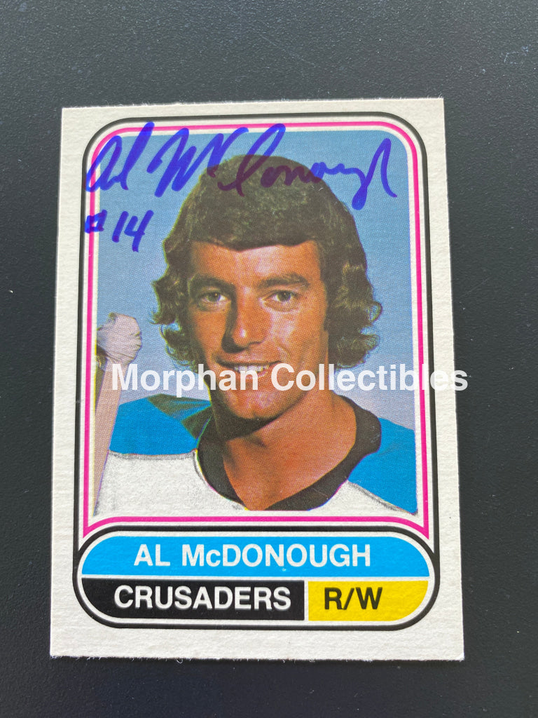 Al Mcdonough - Autographed Card 1975-76 Opc Wha