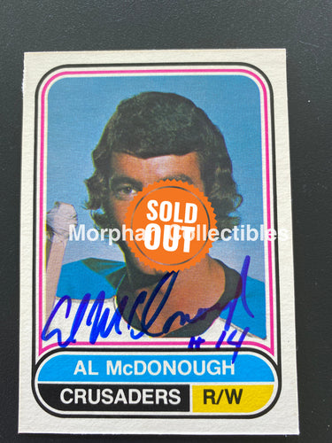 Al Mcdonough - Autographed Card 1975-76 Opc Wha