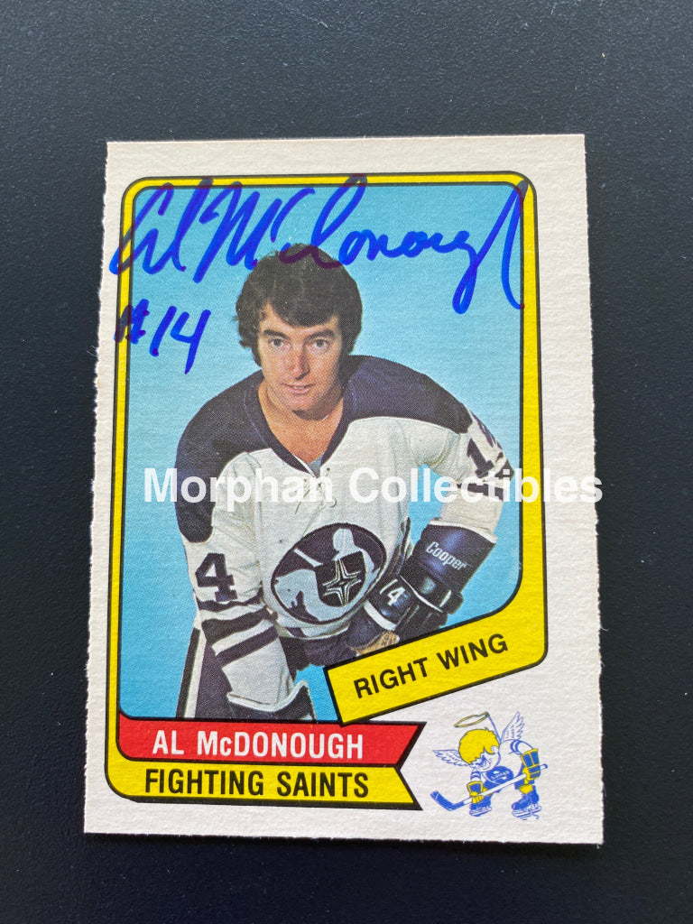 Al Mcdonough - Autographed Card 1976-77 Opc Wha