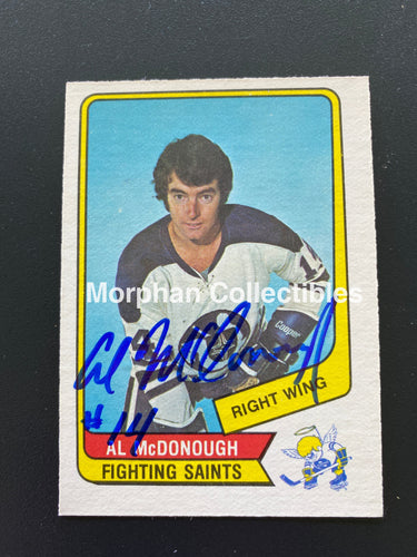 Al Mcdonough - Autographed Card 1976-77 Opc Wha