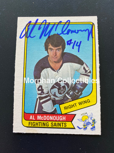 Al Mcdonough - Autographed Card 1976-77 Opc Wha