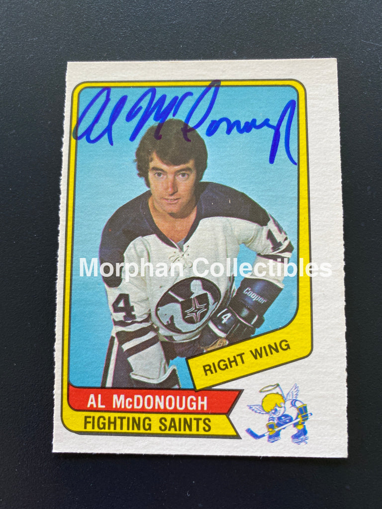 Al Mcdonough - Autographed Card 1976-77 Opc Wha