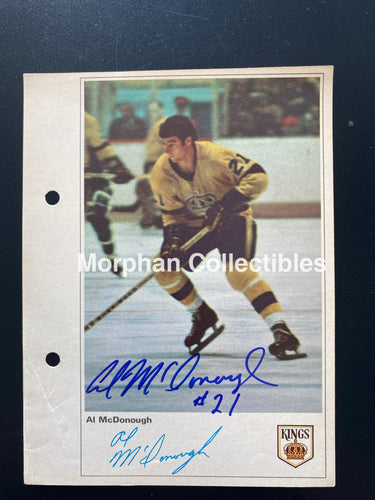 Al Mcdonough- Autographed Toronto Sun Photo - Los Angelos Kings