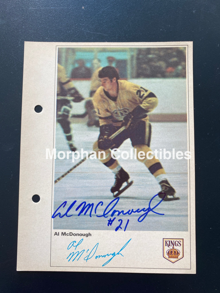 Al Mcdonough- Autographed Toronto Sun Photo - Los Angelos Kings