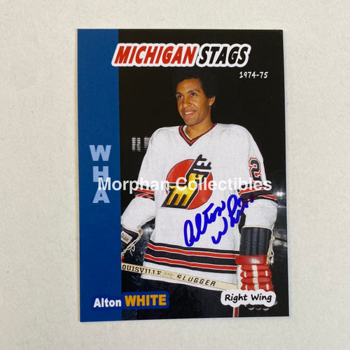 Alton White - Autographed Card Custom Michigan Stags