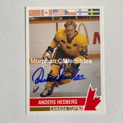 Anders Hedberg - Autographed Card Canada Cup 76