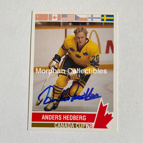 Anders Hedberg - Autographed Card Canada Cup 76