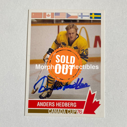Anders Hedberg - Autographed Card Canada Cup 76