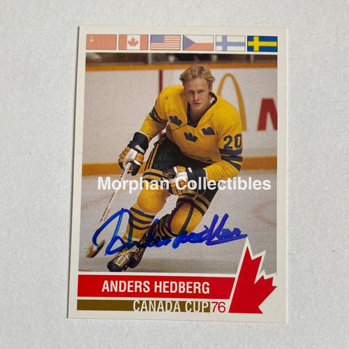 Anders Hedberg - Autographed Card Canada Cup 76
