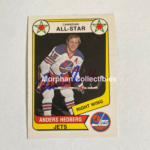 Anders Hedberg - Autographed Card Opc 1976-77 Wha