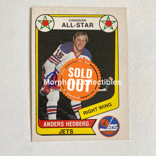 Anders Hedberg - Autographed Card Opc 1976-77 Wha