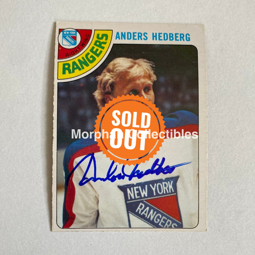 Anders Hedberg - Autographed Card Opc 1978-79