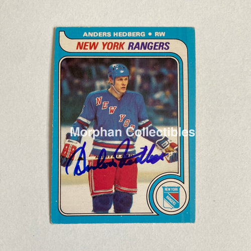 Anders Hedberg - Autographed Card Opc 1979-80