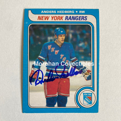 Anders Hedberg - Autographed Card Opc 1979-80