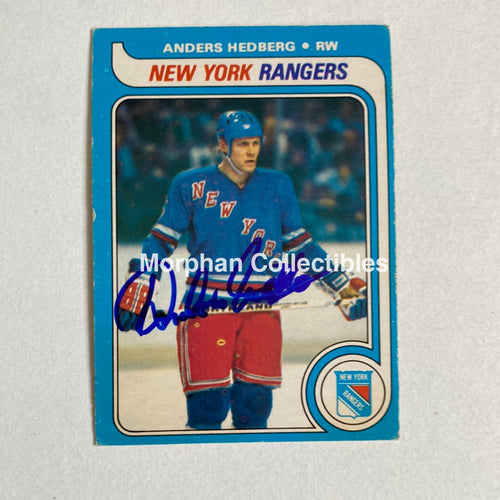 Anders Hedberg - Autographed Card Opc 1979-80